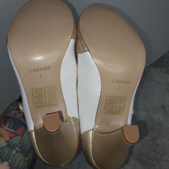 J. Adams Retro Style Womens Size 7 Mary Jane Heels Pin up Oxford Shoes - Picture 4 of 10